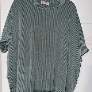 Green Ribbed Women's Tunic